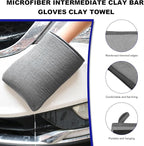 2 PCS Clay Mitt, Scratch-Free Microfiber Clay Bar Alternative Mitt Car Detailing Glove, Car Cleaning & Polishing Tool Clay Eraser Mitt for Paint Glass Wheels, Car Accessories (Gray)