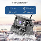 Wireless Backup Camera Solar Magnetic for RV Car Trailer Truck Camper 5th Wheels Hitch Towing No Wiring No Drilling Rechargeable Night Vision Portable Backup Camera with 5" 1080P HD 2-Split Monitor