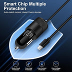 Type C Fast Car Charger for Samsung Galaxy A17/A16/A15/A14/5G/S26/S25/A56/A35/A55/A54/A13/S24 FE/S24/S23 Ultra/A53, iPhone 17e 16e, 3.4A Fast Charging Android Phone Car Charger Adapter 3FT USB C Cable