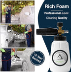 DBR Tech® Foam Cannon for Pressure Washer | Pro-Grade, 1.1mm Orifice, 1000-4000 PSI, Black