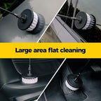 Holikme 7Pack Drill Brush Attachment Set-Car Interior Detailing Kit，Power Scrubber Brush Extended Long Attachment for Bathroom, Car，Shower，Carpet,Boat,Kitchen，Floor and Tile，White