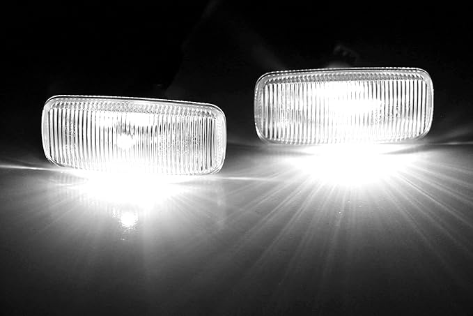iJDMTOY Clear Lens All Xenon White LED Trunk Bed Marker Lights Set Compatible with Dodge 2010-18 RAM 2500HD 3500HD Dually Truck Double Wheel Side Fenders, Powered by Total 20 LED