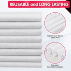 FIXSMITH White Microfiber Cleaning Cloth -Pack of 8, Highly Absorbent Cleaning Rags, 16"X12" All Purpose Cleaning Towels for Housekeeping, Kitchen, Car, Lint Free and Reusable Microfiber Towels