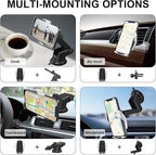 Car Phone Mount,Auto-Clamping Smart Sensor 10W Qi Fast Charging Car Front Windshield Dashboard Air Vent Phone Holder Compatible with iPhone12/12 pro max/Samsung S20/note 20 All 4.7-6.7 Inch Smartphone