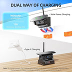 eRapta Wireless Backup Camera, WiFi Magnetic Solar Rear/Front View Camera with BSD, Li-ion Battery, Night Vision for Hitching Gooseneck Horse Boat Travel Trailer/Fifth Wheels/RV/Camper for iPhone