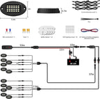 12 Pods Pure White LED Rock Lights, IP68 Waterproof Aluminum 6500K Bright White Underglow Light with Extension Cord Harness,12V Metal Fender Lights for Jeeps Trucks Off Road UTV ATV Car Golf RV Etc