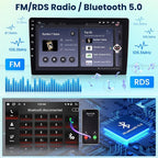 [6G+128G 8-Core] 10.1 Inch Double DIN Android 15 Car Stereo with Wireless CarPlay & Android Auto, HD Touchscreen Dash Kit with GPS WiFi FM/RDS BT5.0 32EQ DSP 59UI SWC Free Backup Camera