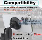 Magnetic Phone Holder for Ram Mount, 1" (25mm) Ball Mount for Magsafe for Ram B Size Socket