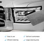2 PCS Clay Mitt, Fine Grade Microfiber Claying Bar Glove Car Detailing Towels, Scratch-Free Cleaning & Polishing Clay Eraser Mitts for Vehicle Surface, Car Accessories (Gray)