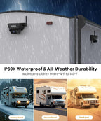 Solar Backup Camera Wireless for RVs and Trailers No-Installation - 7.2" HD 1080P Monitor,Dual Camera System, Strong Magnetic Scratch-Proof Rear View Camera for Trucks, Campers, SUVs, and Cars