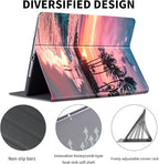 Case for 6" Kindle 11th Generation Case 2024/2022 Release,Leather Slim Folio Adjustable Stand Cover with Auto Wake/Sleep for Basic Kindle 2024/2022 11th Gen e-Reader,Pink Beach Sunset
