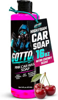Gottom Car Wash Soap, Pink, (16 oz), Nitro Cherry Scent - High Suds Car Shampoo for Foam Cannon & Bucket Wash, pH Neutral Foam Soap, Safe for Paint & Sealants