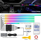 Dreamcolor Acrylic Interior Car LED Strip Light with USB/Type C, 10 in 1 with 175 inches 600 LEDs Ambient Lighting Kits, Sound Active Function Neon Accessories