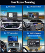 Portable Car Stereo with Wireless CarPlay and Android Auto, Spedal CL786 CarPlay Screen for Car, Portrait & Landscape 7" IPS Touchscreen, Mirror Link/Bluetooth/Navigation/Voice Control