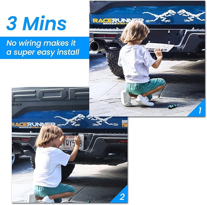 AUTO-VOX Solar Wireless Backup Camera:3 Mins DIY Installation & Upgraded 5" HD 1080P Anti-Glare Monitor, Reliable Signal for a Clear View, IP69K Waterproof Back up Camera for Car, Van, SUV, Truck