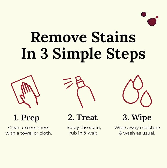 Chateau Spill Red Wine Stain Remover Spray - Wine Stain Remover for Clothes - Proudly Certified by the EPA Safer Choice Program - No Added Phosphates Portable Carpet Cleaner - 4 Fl Oz, Pack of 1