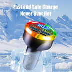 Super Fast Charge USB C Car Phone Charger Adapter 6 in 1 with Voltage Display 250W Multi Port Cigarette Lighter USB Charger with Volt Meter for iPhone 16 15 Pro Max 14 Plus 13 Samsung Android Phone