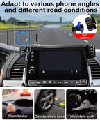 Magnetic Car Phone Mount for 2018-2024 Honda Odyssey Accessories, for MagSafe Strong Magnets Cell Phone Holder 8-Inch Screen Cradles, with Portable Phone Gripper 360° Rotation