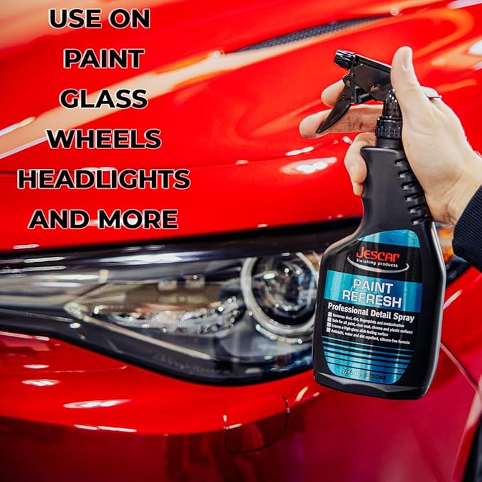 Jescar Paint Refresh Detail Spray - 22oz - Quick Detailer, Spray On Wipe Off, Dust and Fingerprint Remover, High-Gloss Finish, Streak-Free Formula, Instant Shine