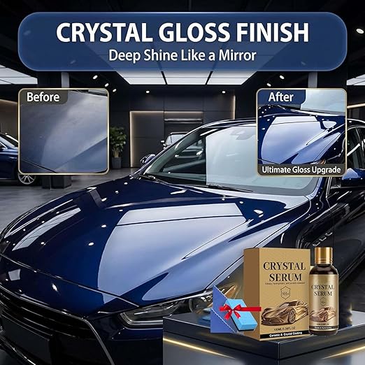 Crystal Serum – Advanced Graphene Ceramic Coating for Cars, Graphene Ceramic Coating for Cars – 9h Hardness, Crystal Serum for Cars