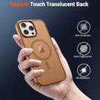 SUPFINE Magnetic for iPhone 16 Pro Max Case (Compatible with MagSafe) (Military Grade Drop Protection) Slim Translucent Matte Shockproof with Anti-Fingerprint Phone Case,Brown