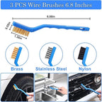 30Pcs Car Detailing Brush Set, Car Detailing Kit, Car Cleaning Kit, Car Windshield Cleaning Tool, Professional Car Care kit - Car Wash Brush kit for Interior Exterior Wheels(Blue)