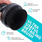IPELY Tire Shine Brush, Tire Dressing Brush with Storage Base, High Density Bristles Tire Shine Applicator Brush for Auto Detailing
