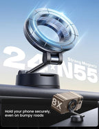Lamicall for Magsafe Car Mount [70LBS Powerful Suction] Magnetic Phone Holder for Car, 360° Rotation Suction Cup Phone Mount Dashboard & Windshield for Truck fit iPhone 17 16 Pro Max Plus 15 14 13 12