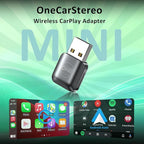 OneCarStereo Mini Wireless CarPlay Android Auto Adapter, Plug & Play, 2026 Upgrade, Convert Wired CarPlay to Wireless for iOS 10+, Fast Stable 5.8GHz Wi-Fi USB Car Play Dongle