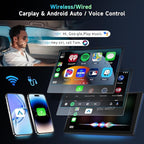 Podofo 8 Core 8+128G Android Car Radio Stereo for Honda Civic 2006-2011 with Wireless Carplay Android Auto, 10.1" QLED Touch Screen, WiFi/4G, GPS, DSP/Hi-Res, AM/FM, Bluetooth 5.0, Backup Camera