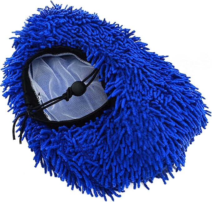 Plush Guard - Heavy Duty High GSM Microfiber Car Wash Brush Cover - Chenille Sleeve with Drawstring for Secure Fit, Soap-Passing, Washable, Scratch-Free Protection for Public Car Wash Brushes