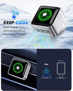 Wireless CarPlay Adapter - 1-Click Multi-Device Switch for Family Rides, Fast Auto Reconnect, CarPlay & Android Auto, iOS 10+/Android 11+, Multifunctional Button, OTA Upgrade