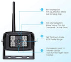 ZEROXCLUB Digital Wireless Backup Camera System Kit, IP69 Waterproof Wireless Rear View Camera + 7’’ LCD Wireless Reverse Monitor for RV/Truck/Trailer/Bus/Camper/5th Wheel (W01-7 inch)