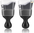 Amrules 2 PCS Car Interior Detailing Brush, Auto Car Dusting Brushes, Soft Bristles Duster Removal Cleaning Tool for Dashboard Interior, Exterior, Skylight, Leather, Dust Brush, Black & White