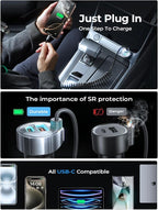 LISEN 65W iPhone 17 Pro Max Car Charger USB C Fast Charging,Super Fast iPhone 16/17 Pro Car Charger Type C Adapter Fit iPhone 17 Air ProMax Plus/16/15,Pixel 10, Samsung Galaxy S25/24,Android,Sliver