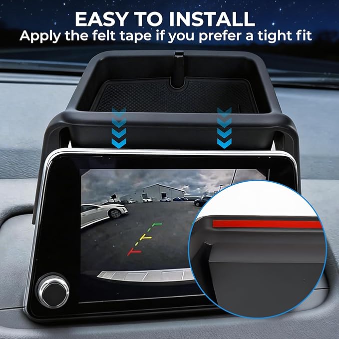 Dashboard Storage Tray Dash Organizer for Nissan Rogue 2026 2025 2024 2023 2022 2021(Fits for 8-Inch Screen), Interior Accessories Center Console Behind Screen Storage Box for 2021-2026 Rogue