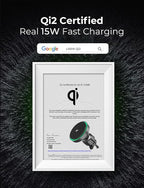 LISEN for Qi2 15W MagSafe Car Mount Charger, Super Fast Magnetic Wireless Car Charger ＆ Air Vent/Dashboard Magsafe Charger Car Mount，Qi2 MagSafe Charger Fits iPhone 16 Pro Max Plus 15 14 13 12