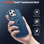 SUPFINE Magnetic for iPhone 15 Pro Max Case(Compatible with MagSafe)(Military Grade Drop Protection) Slim Translucent Matte Shockproof with Anti-Fingerprint Phone Case,Deep Blue