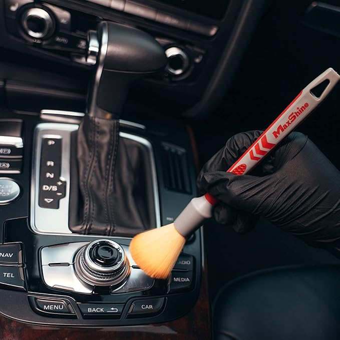 Maxshine Small #10 Universal Ultra Soft Detailing Brush – Professional Brush for Interior, Exterior, Leather Seats, Engine Bay & Wheels – Premium Car Care Detailing Tool