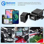 Nilight Waterproof Motorcycle USB 3.1Amp Quick SAE to USB Charger Adapter O Ring Terminal Cable Harness with Inline 5Amp Fuse Handlebar for Mobile Devices GPS