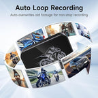 Motorcycle Dash Cam, 2K Ultra HD Front Dash Camera for Motorcycle, IP67 Waterproof, Loop Recording 24H Parking Monitor Wide Angle Night Vision with App Control, Max Support 128 GB
