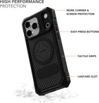 Rokform Rugged Case Compatible with iPhone 17 Pro Max, Magnetic Cover (Black)