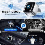Car Play Wireless Adapter for Apple iPhone iOS 10+ & Cars from 2015+ Android 11+ Android Auto, Plug & Bluetooth Connect 2-in-1 Adapter Convert Wired to Wireless Dongle carplay (Metal Silver)