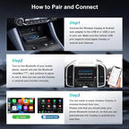 Wireless carplay Adapter for iPhone, for Apple carplay Wireless Adapter, for Android Auto Wireless Adapter, 2 in 1 Auto Wireless CarPlay Dongle, Plug & Play, for iPhone iOS 10+/ Android 11+