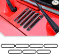 JeCar Carbon Fiber Hood Vent Trim Covers Fit for 2007-2018 Jeep Wrangler JK JKU 2/4-Door 7pcs