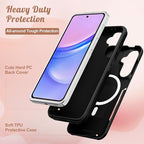 for Samsung Galaxy A36 5G Phone Case - Compatible with MagSafe Women Girls Cute Magnetic Protective Cover Cool Fun Unique Leopard Heavy Duty Shockproof Design for Samsung A36 5G Cases 6.7"