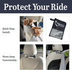 Car Seat Towel Cover After Gym Workout Yoga Pets: Snap-n-Go Seat Sheet™ Universal Fit with Headrest Post Straps, Quick-Dry Washable Sweat Protector for Car, Truck SUV Interior Protection (Light Gray)