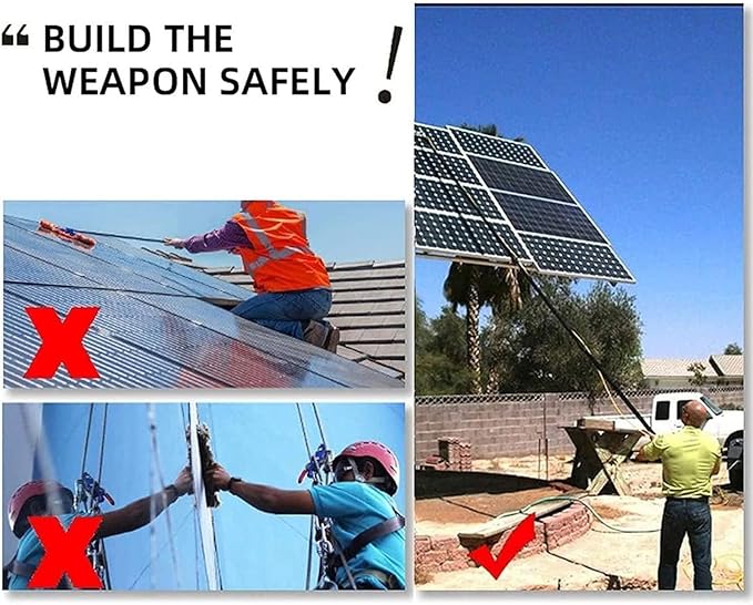Telescopic Window Cleaning Pole with 50cm Brush HeadExtendable Water Fed Brush for Conservatory Solar Panels & Roof Cleaning Professional Window Cleaner Equipment
