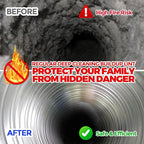 Holikme 50Feet Dryer Vent Cleaner Kit - Flexible Lint Brush with Drill Attachment, Extends up to 50Feet for Fireplace Chimney & Dryer Vent Cleaning,Use with or Without a Power Drill