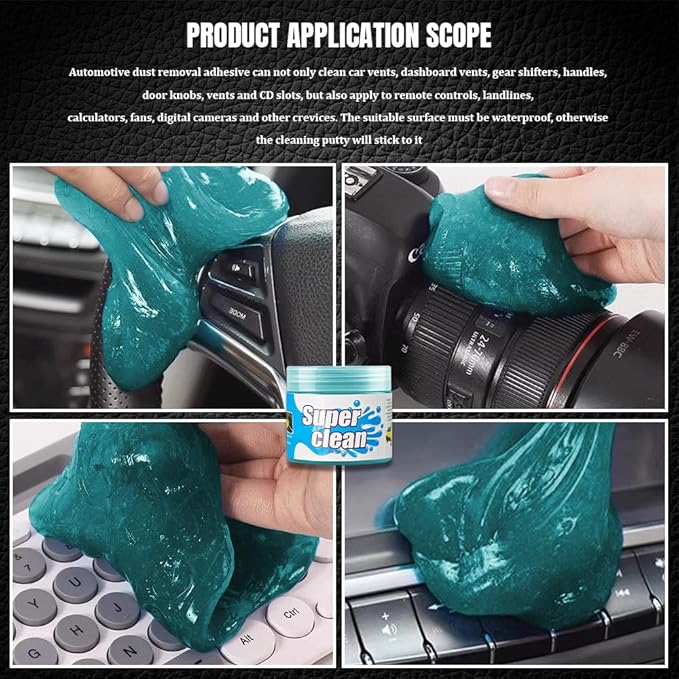 Car Cleaning Gel, Car Cleaning Supplies, Car Cleaning Putty, Universal Car Cleaning Kit Auto Detailing Tools Car Accessories Fit for Automotive, Keyboard, Camera, Printers (Blue, 1PCS)
